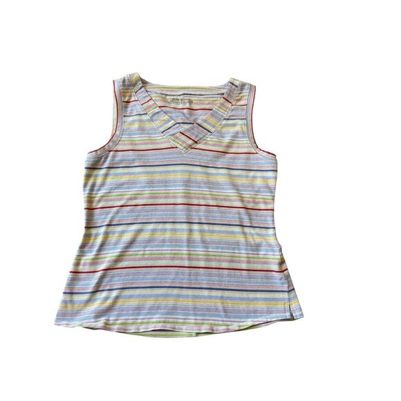 Royal Robbins Tops - Royal Robbins Sleeveless Colorful Striped, stretchy shirt; size Medium